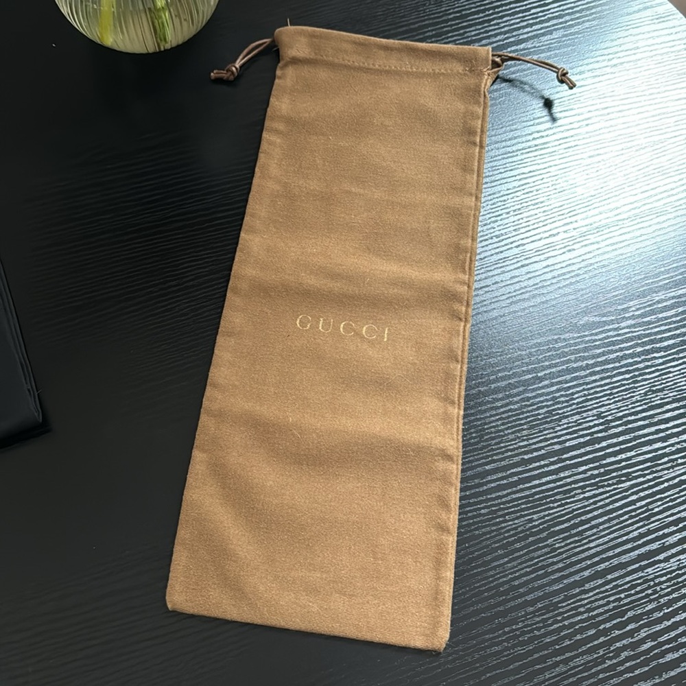 GUCCI Drawstring Long Brown Dust Bag
